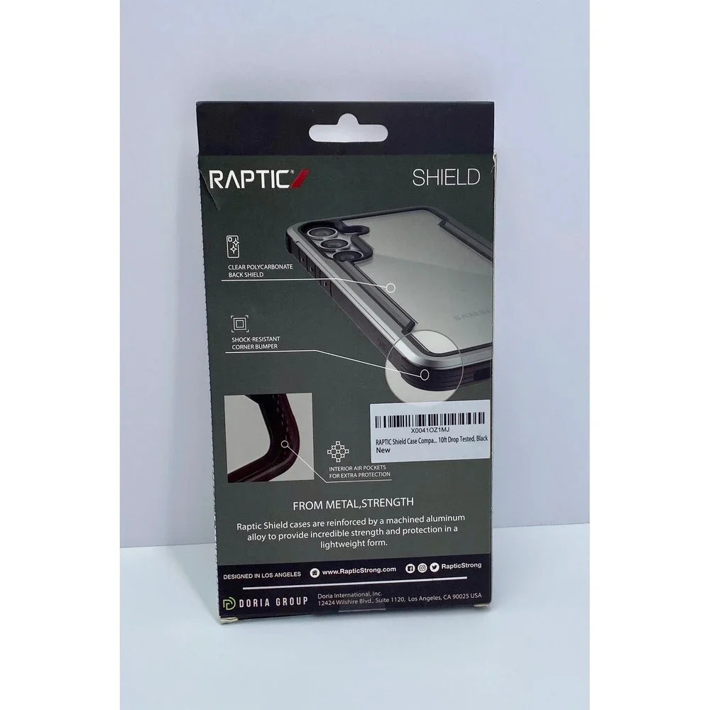 Raptic Shield Samsung Galaxy S24+ Case Black Clear Drop Tested Multi-Layer - Picture 2 of 6